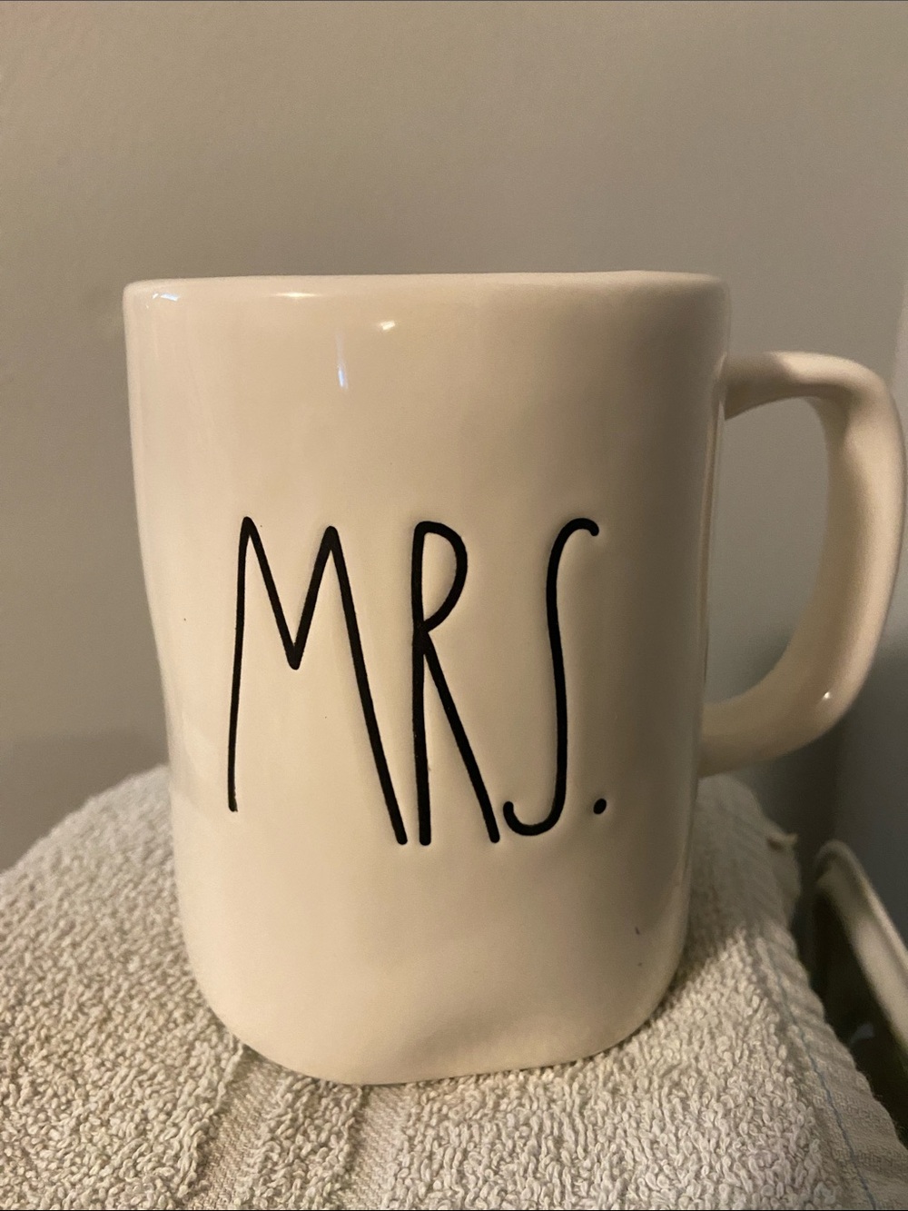 Rae Dunn Cream "MRS." Ceramic Coffee Mug